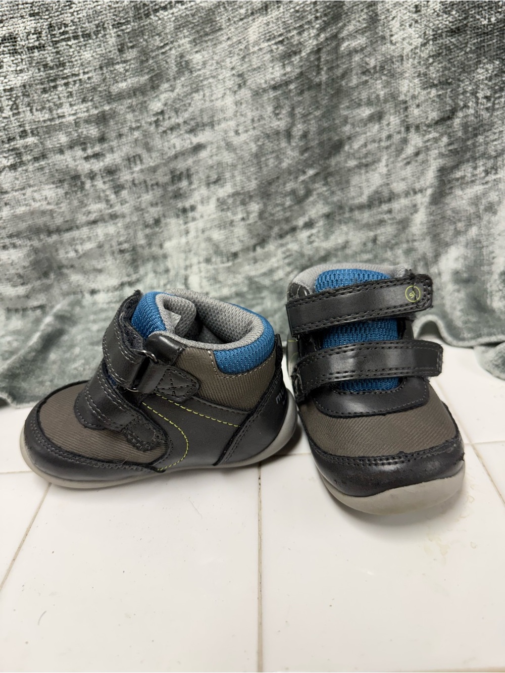 Stride Rite Toddler Walker Shoes in Gray and Blue